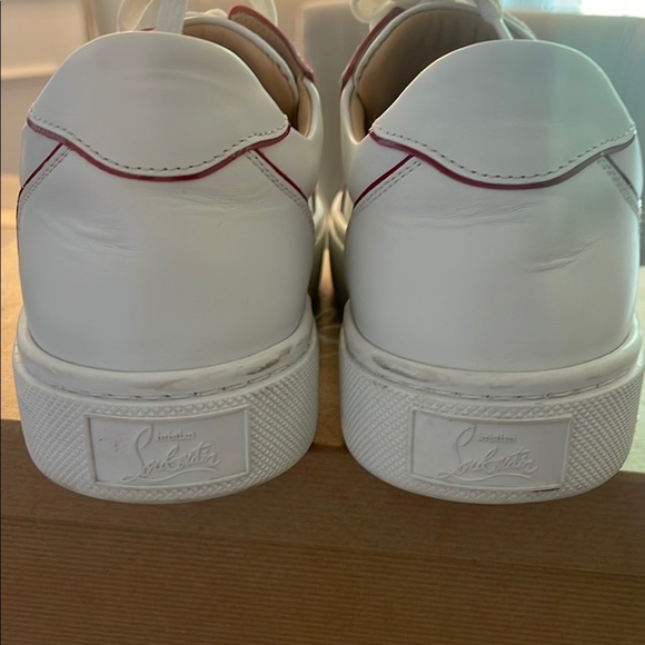 Christian Louboutin White and Red Athletic Shoes - Picture 8 of 9